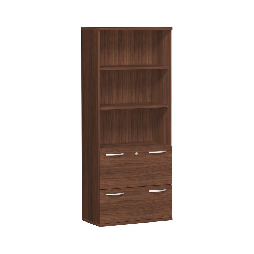 Geramöbel Modulschrank Profi mit Hängeregistratur, 5 OH, Nussbaum