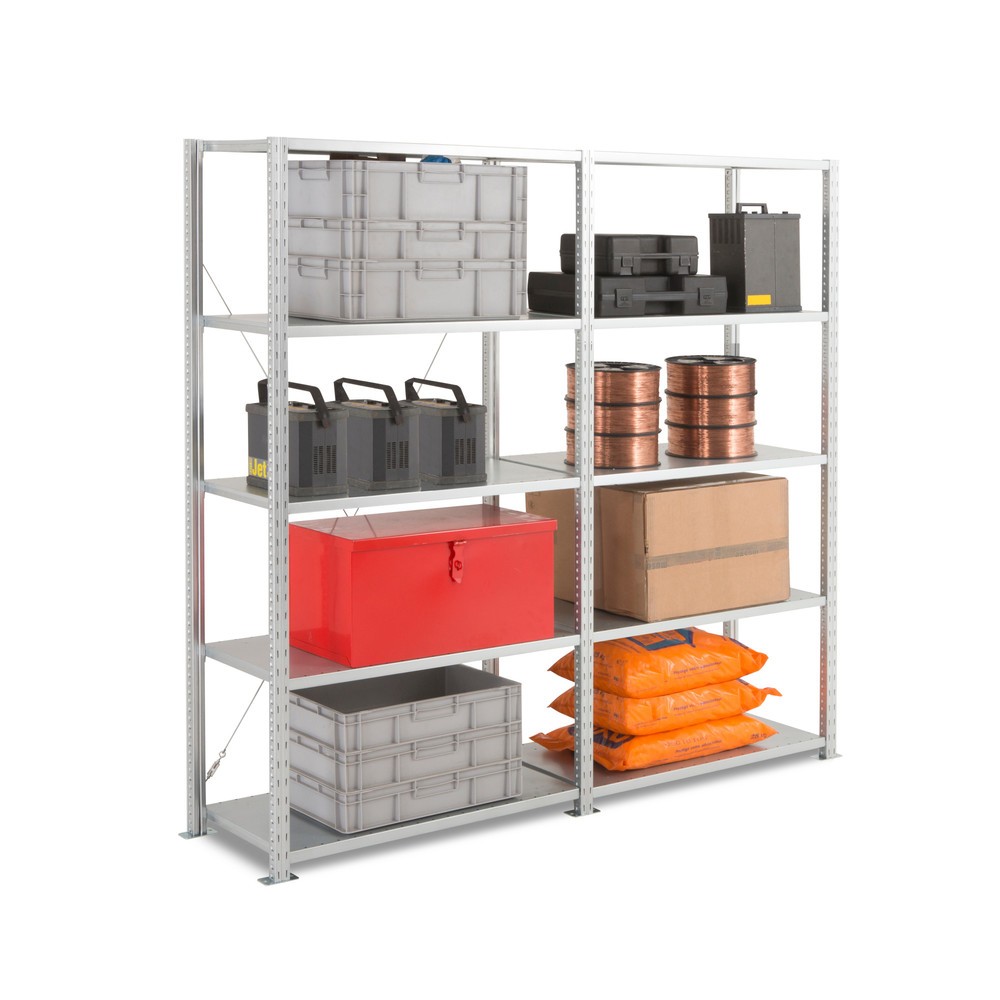 ManOrga Komplettpaket Fachbodenregal, Fachlast 360 kg, HxBxT 2.000 x 2.043 x 610 mm