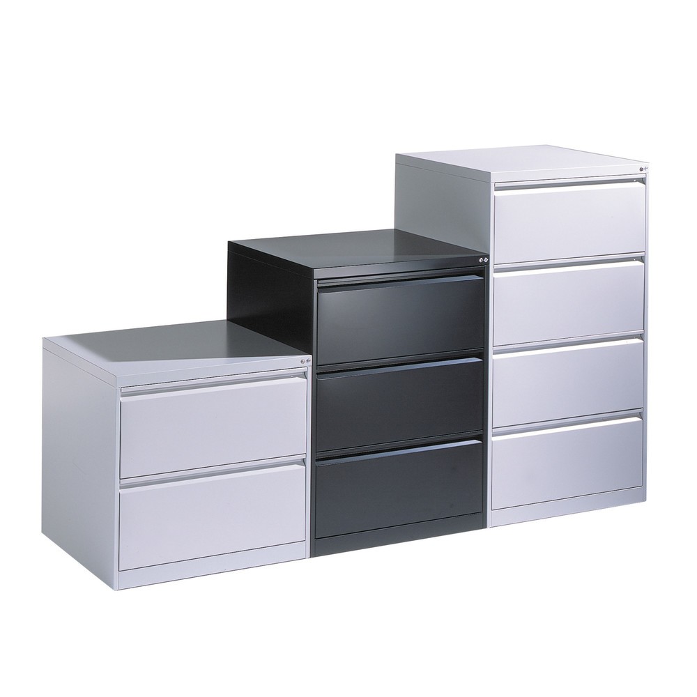 C+P Kartei- und Hängeregistraturschrank, 2-bahnig, 2 Schubladen, anthrazit