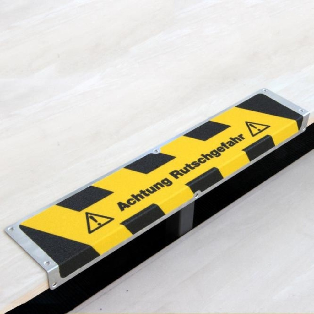 Anti-Rutschkantenprofil 'Achtung Rutschgefahr', LxB 635 x 120 mm