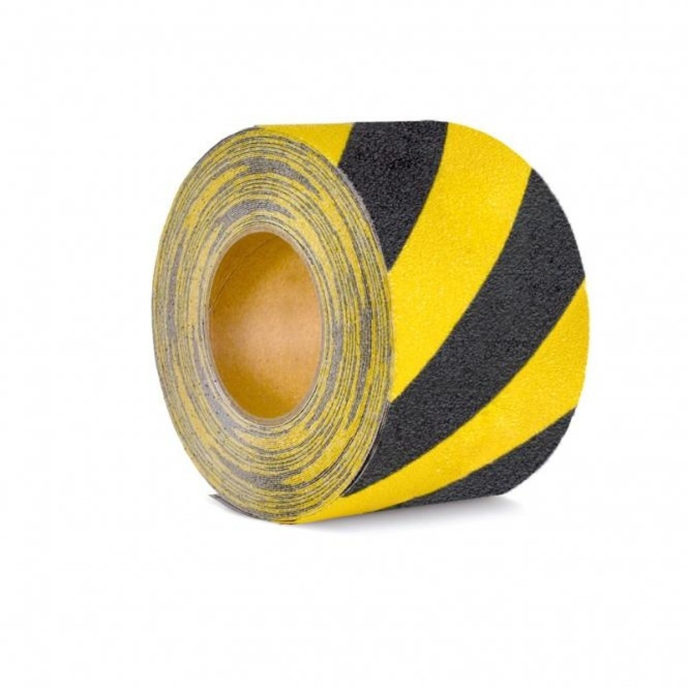 Mehlhose m2-Antirutschbelag™, verformbar, Rolle, Breite 100 mm, schwarz-gelb