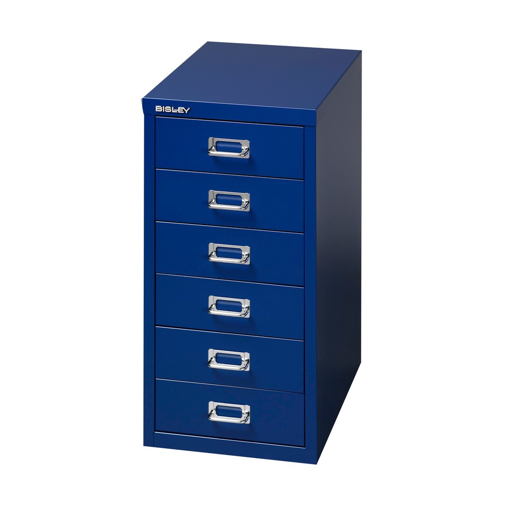 BISLEY Schubladenschrank Multidrawer, 6 Schubladen, blau