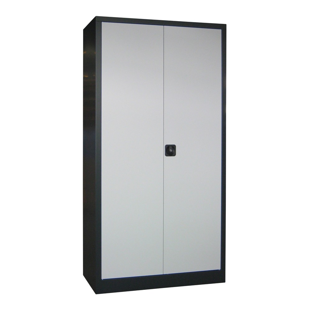 PAVOY Grossraum-Flügeltürschrank, 4 Fachböden, HxBxT 1.950 x 1.500 x 500 mm, anthrazitgrau, lichtgrau