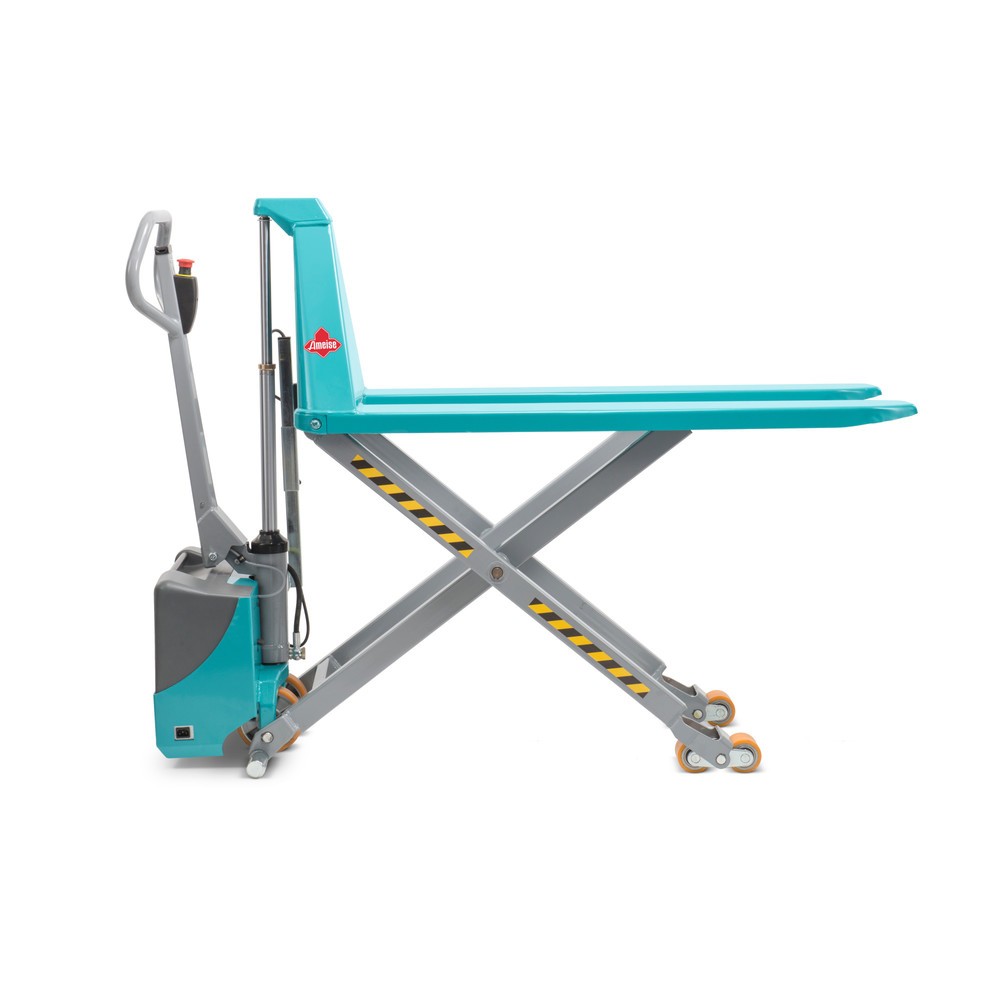 C-Ware Scheren-Hubwagen Ameise® elektrohydraulisch, TK 1.500 kg, GL 1.200 mm, Polyurethan