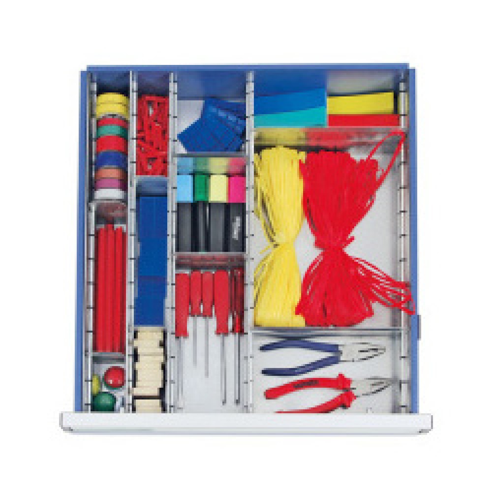 Schubladeneinteilungs-Set für stumpf® Schubladenschrank Premium, 12 Fächer, Höhe 100 mm
