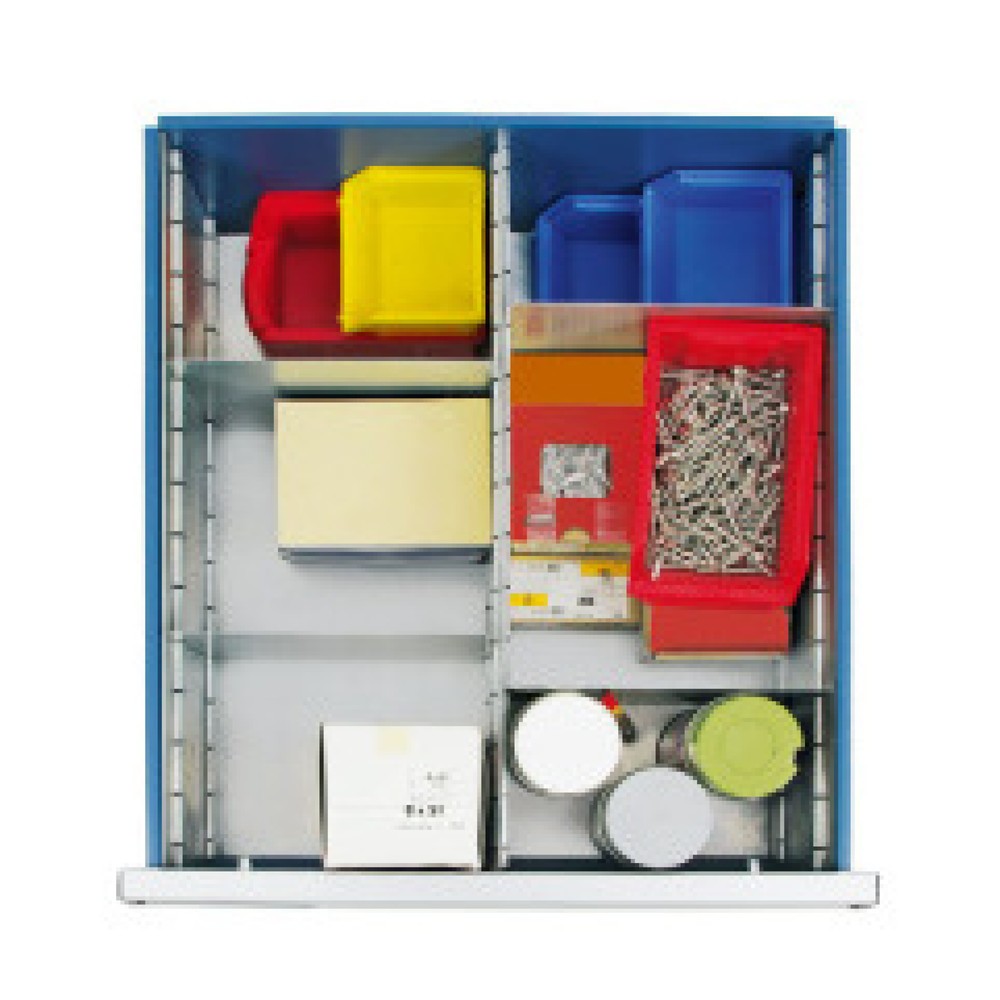 Schubladeneinteilungs-Set für Schubladenschrank stumpf® Premium, 6 Fächer, Höhe 200 mm