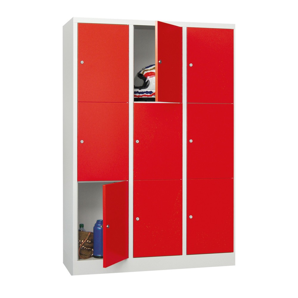 PAVOY Schliessfachschrank, 3 x 3 Fächer, HxBxT 1.850 x 900 x 500 mm, anthrazitgrau, anthrazitgrau