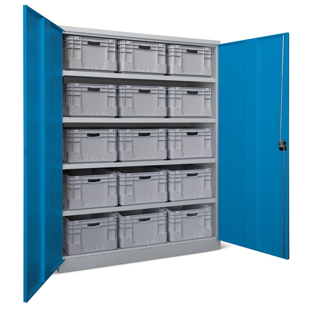 PAVOY Industrie-Schwerlastschrank Premium, 4 Fachböden, HxBxT 1.950 x 1.470 x 630 mm, anthrazitgrau, lichtgrau