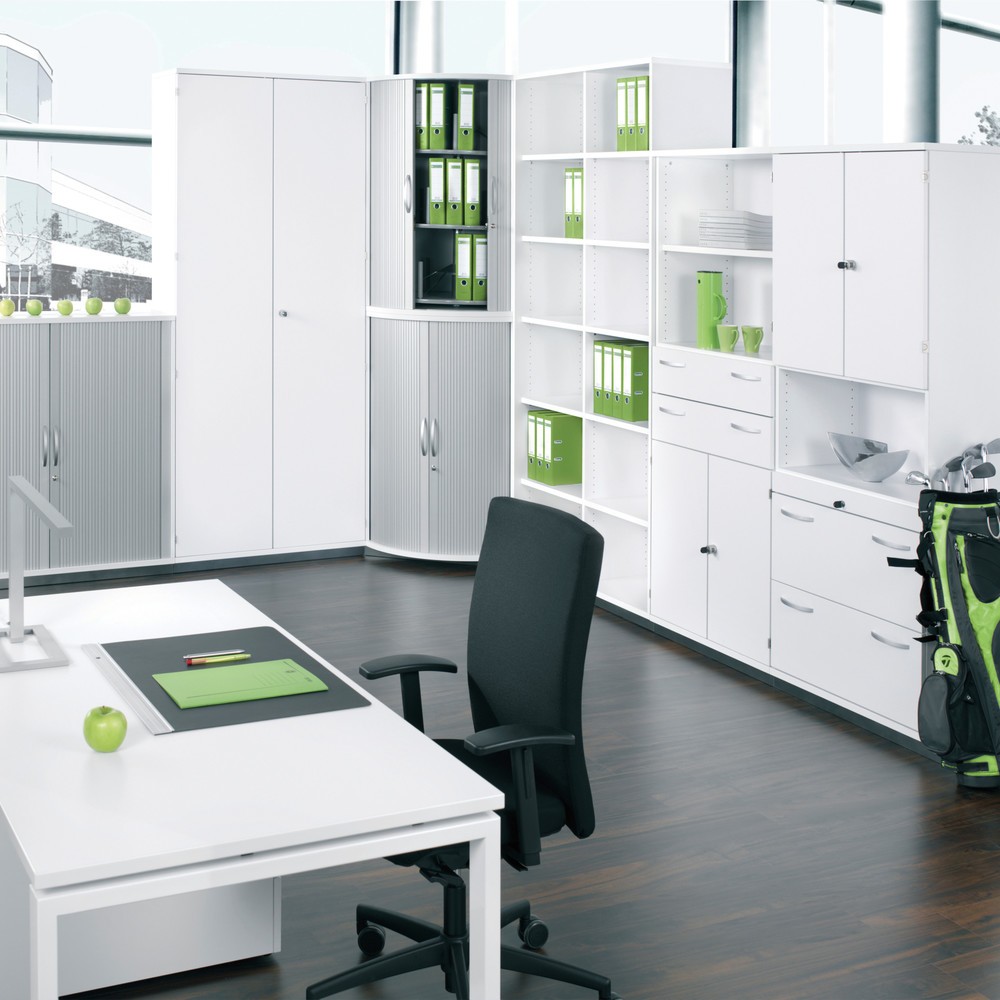 Geramöbel Anstell-Querrollladenschrank Profi, 2 OH, Breite 1.200 mm, lichtgrau
