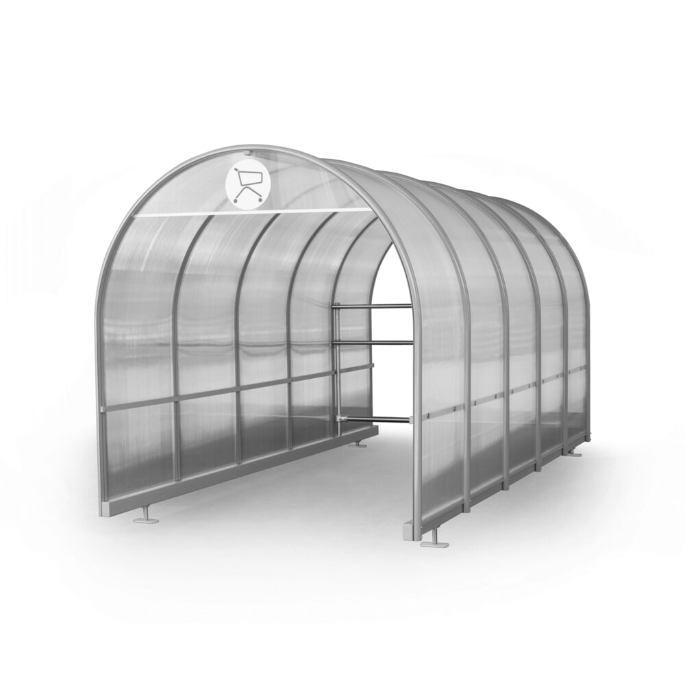 Parkbox für wanzl Einkaufswagen, Länge 5 m