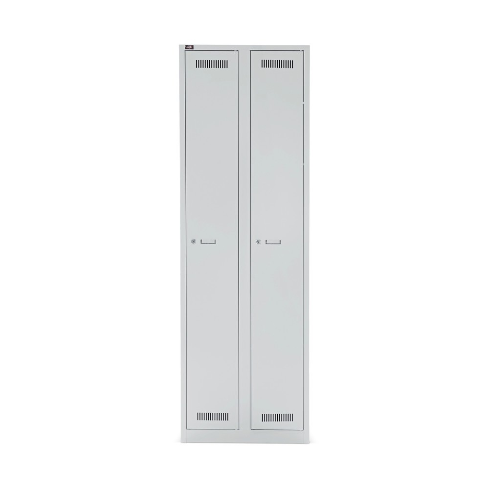BISLEY LIGHT Kleiderspind 2 Abteile, HxBxT 1.850 x 600 x 500 mm, lichtgrau