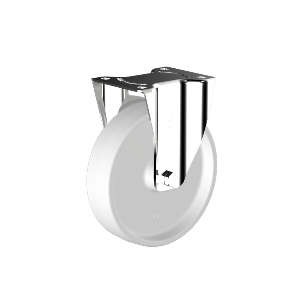 Wicke Bockkrolle Polyamid, Edelstahlblech-Gehäuse, Ø x Breite 100 x 38 mm, TK 200 kg
