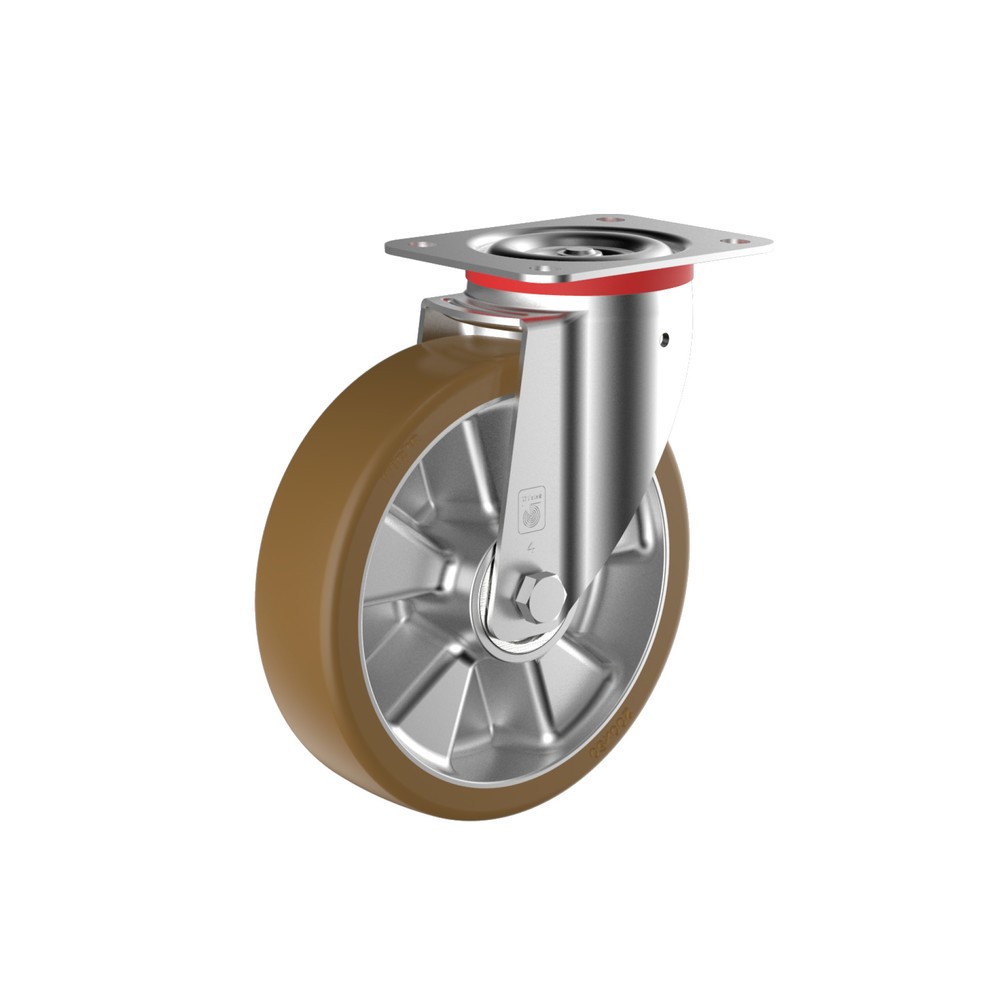Schwerlast-Lenkrolle Wicke Topthane® PU, Ø x Breite 125 x 40 mm, Ausladung 48 mm, TK 350 kg