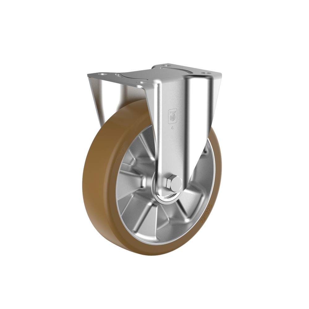 Wicke Schwerlast-Bockrolle Topthane® PU, Ø x Breite 125 x 40 mm, TK 200 kg