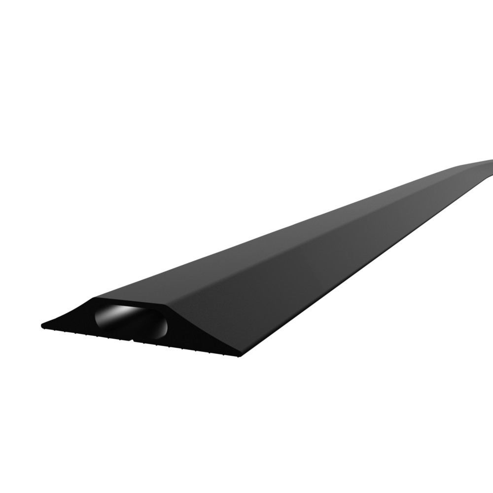 COBA Kabelbrücke aus PVC, HxB 14 x 9.000 mm, schwarz