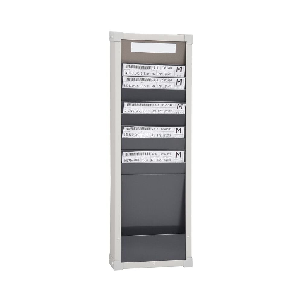EICHNER Karten-Sortiertafel, 1 Reihe, 10 Fächer, HxB 750 x 260 mm