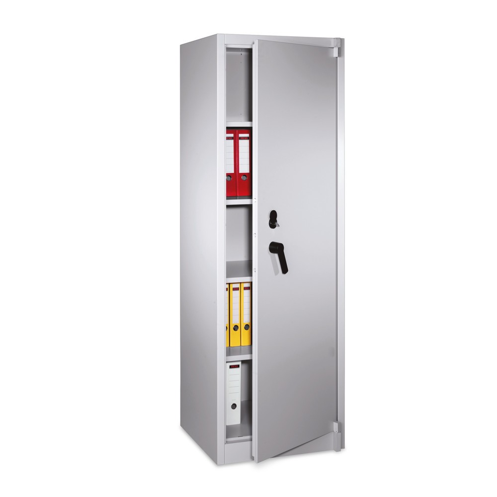C+P Sicherheitsschrank mit integriertem Schließfach, 2 x 1-flügelige Tür, HxBxT 1.950 x 930 x 500 mm, lichtgrau