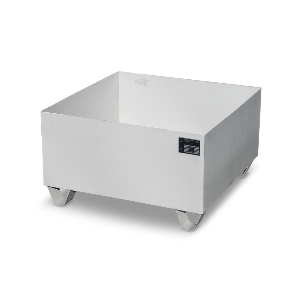 Bauer® Auffangwanne aus Edelstahl für Fässer und IBC, HxBxT 465 x 800 x 800 mm, 1x 200 l