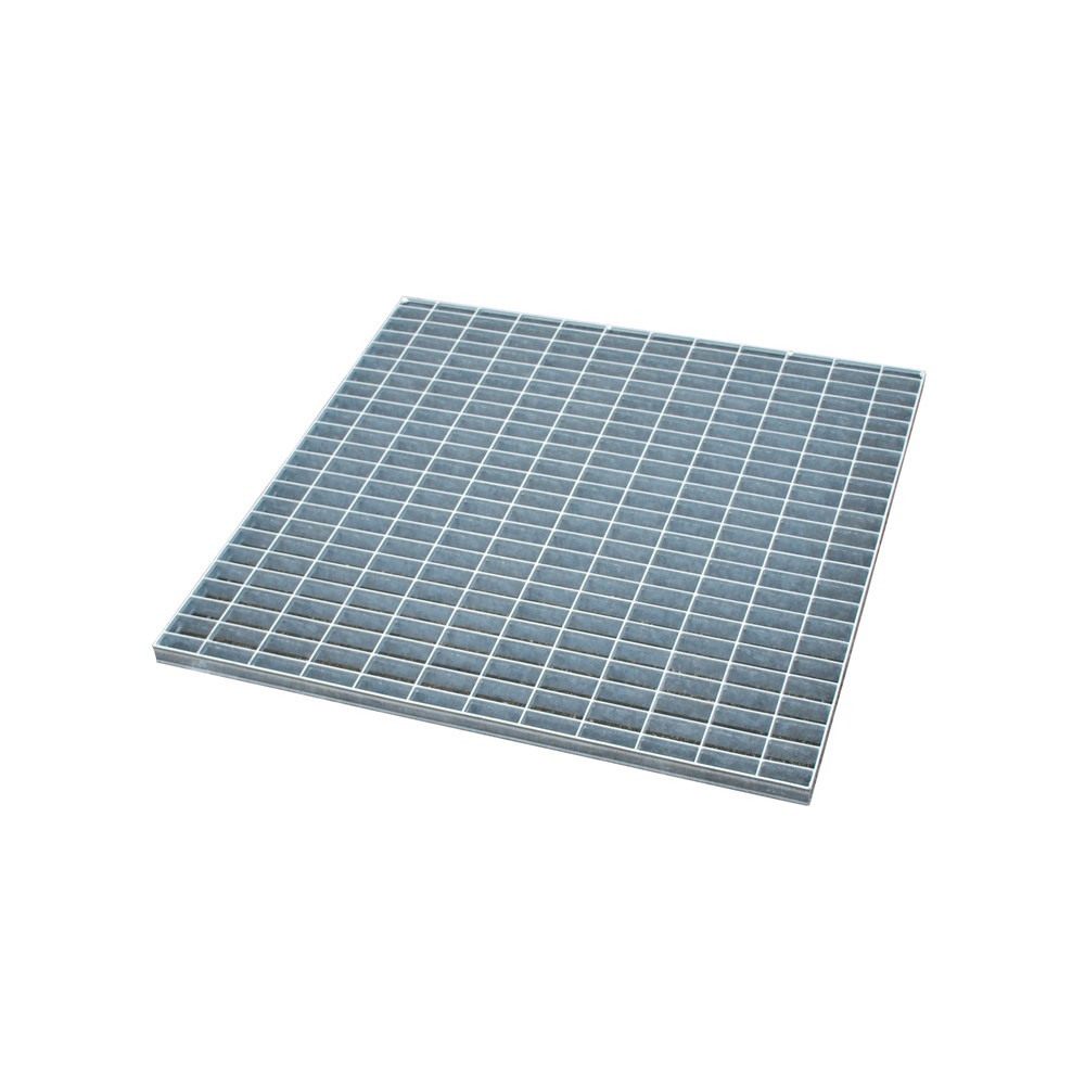 Gitterrost für Bauer® Auffangwanne aus Edelstahl, verzinkt, BxT 800 x 800 mm