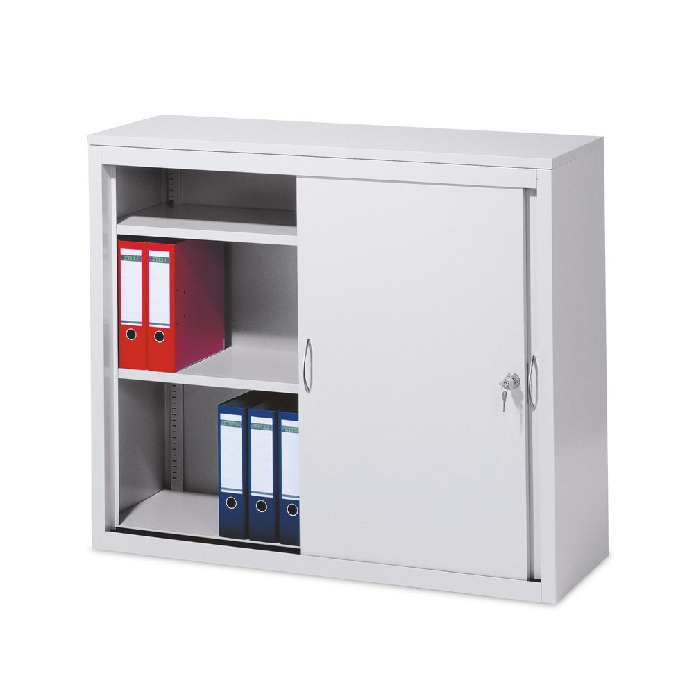 C+P Schiebetürenschrank, HxBxT 1.225 x 1.600 x 400 mm, lichtgrau, resedagrün, hellgrau