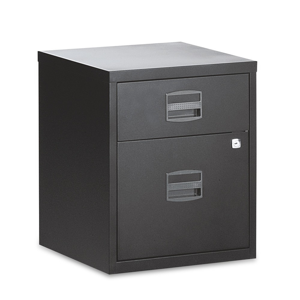 BISLEY Schubladenschrank mit Materialschub + Hängeregistratur, schwarz