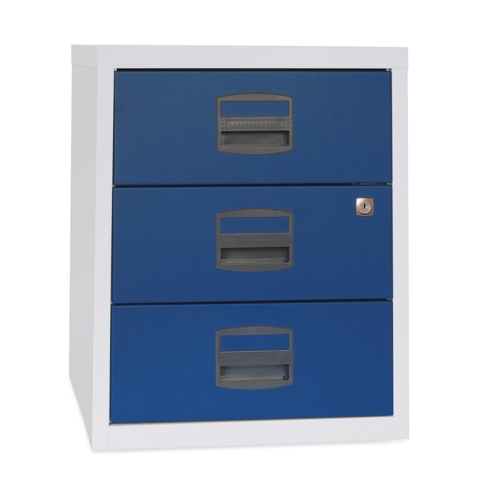 BISLEY Schubladenschrank mit 3 Materialschüben, schwarz