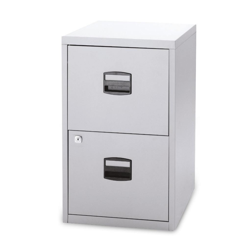 BISLEY Hängeregistraturschrank, 2 Schubladen, lichtgrau