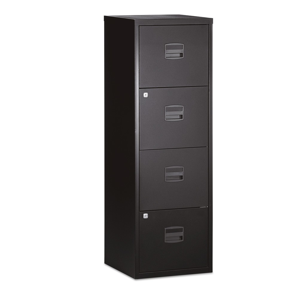 BISLEY Hängeregistraturschrank, 4 Schubladen, 1-bahnig, lichtgrau