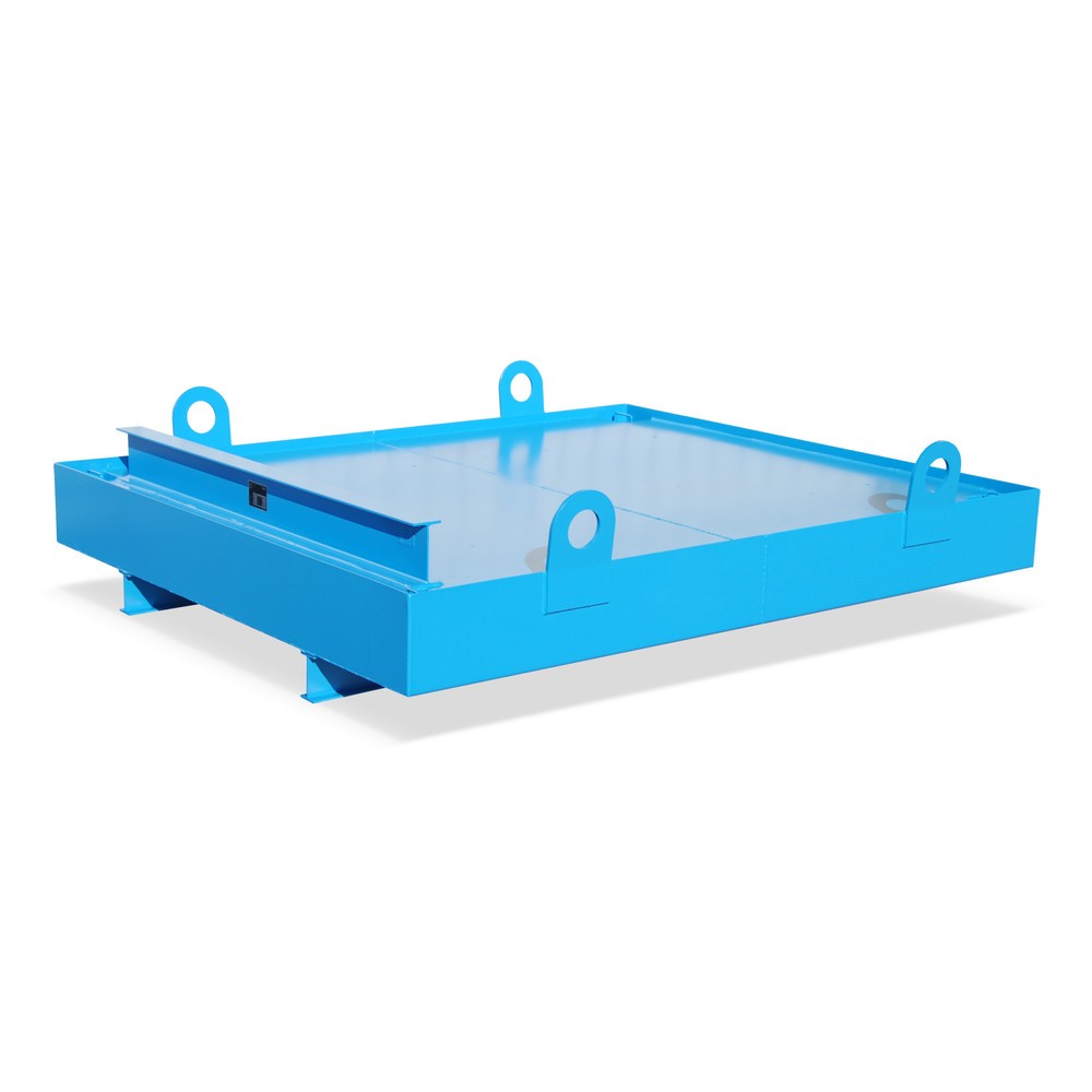 Bauer® Auffangwanne aus Stahl für Container, HxBxT 560 x 2.300 x 2.030 mm, Auffangvolumen 880 l, lichtblau