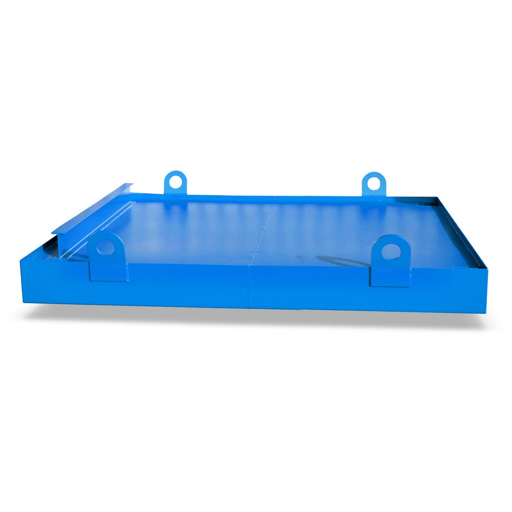 Bauer® Auffangwanne aus Stahl für Container, HxBxT 560 x 2.800 x 2.030 mm, Auffangvolumen 1.078 l, lichtblau