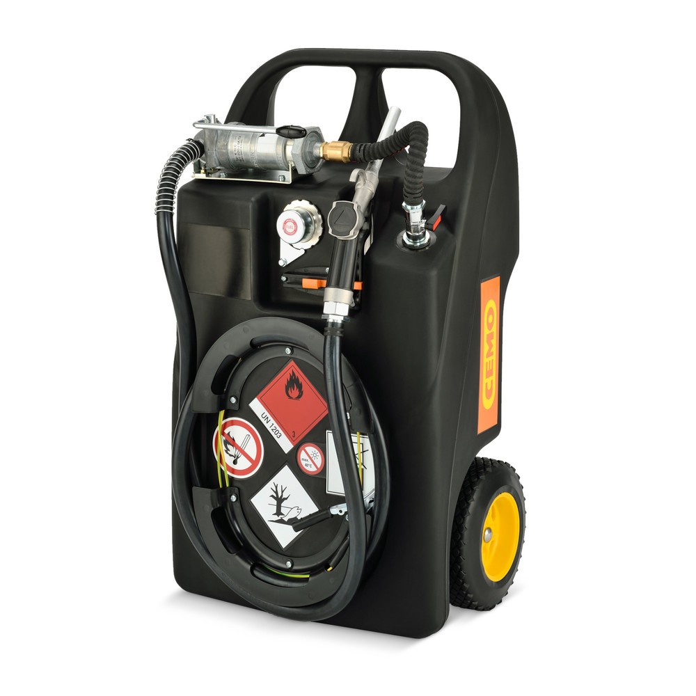 Kraftstoff-Trolley CEMO aus PE, 60 l, mit Handpumpe