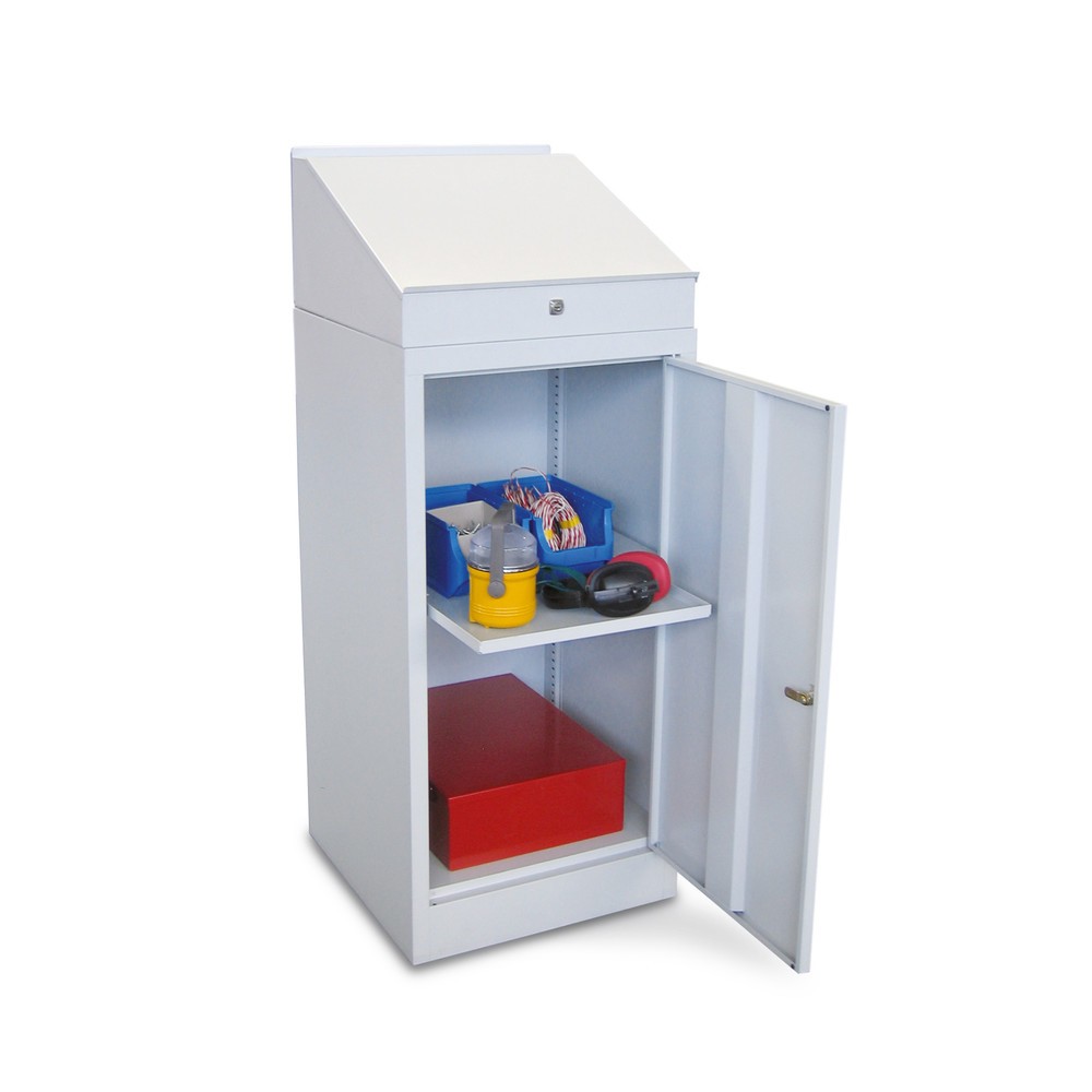 PAVOY Pultschrank mit Schrank, 1 Ausziehboden, anthrazitgrau, anthrazitgrau