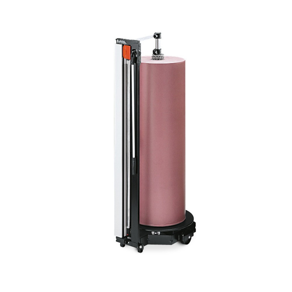 Rocholz Schneidständer senkrecht, für schwere Rollen, Rollengewicht max. 200 kg, Rollen-Ø max. 450 mm, Schnittbreite 1250 mm
