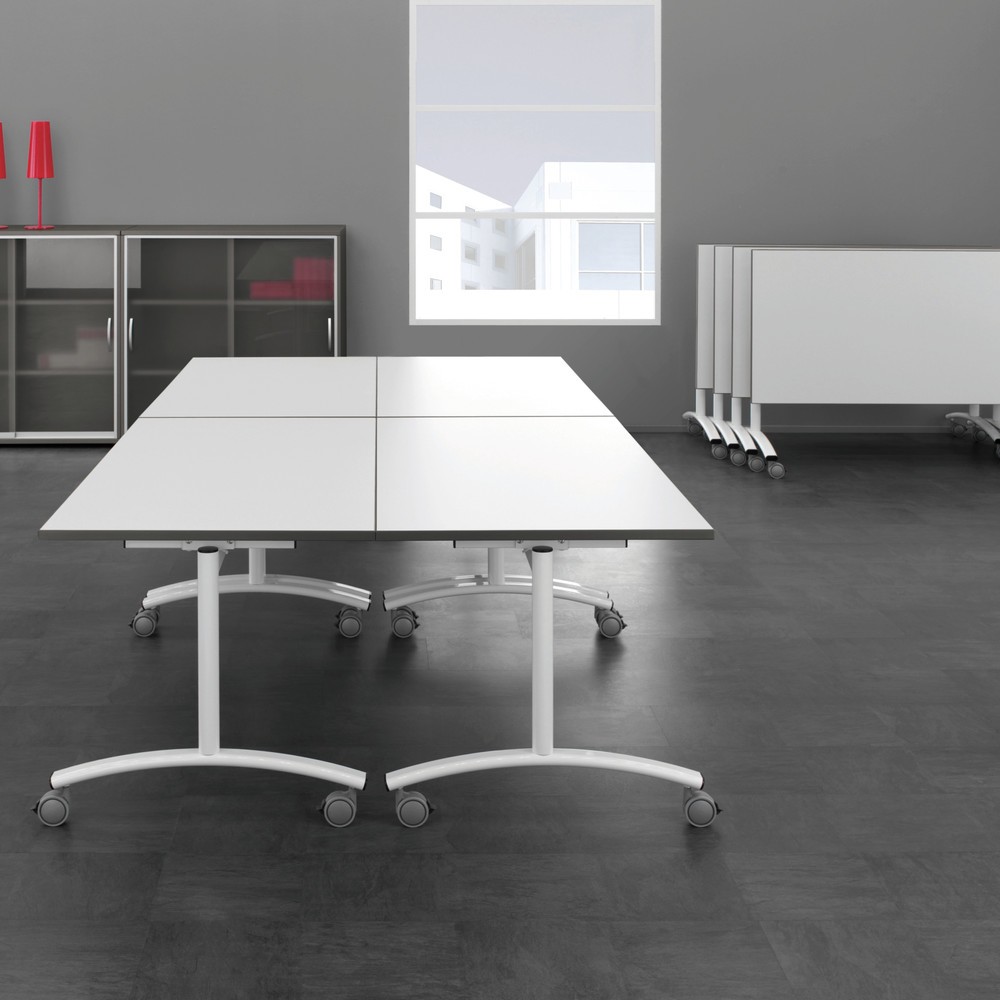 Geramöbel Klapptisch auf Rollen, BxT 1.600 x 800 mm, Nussbaum