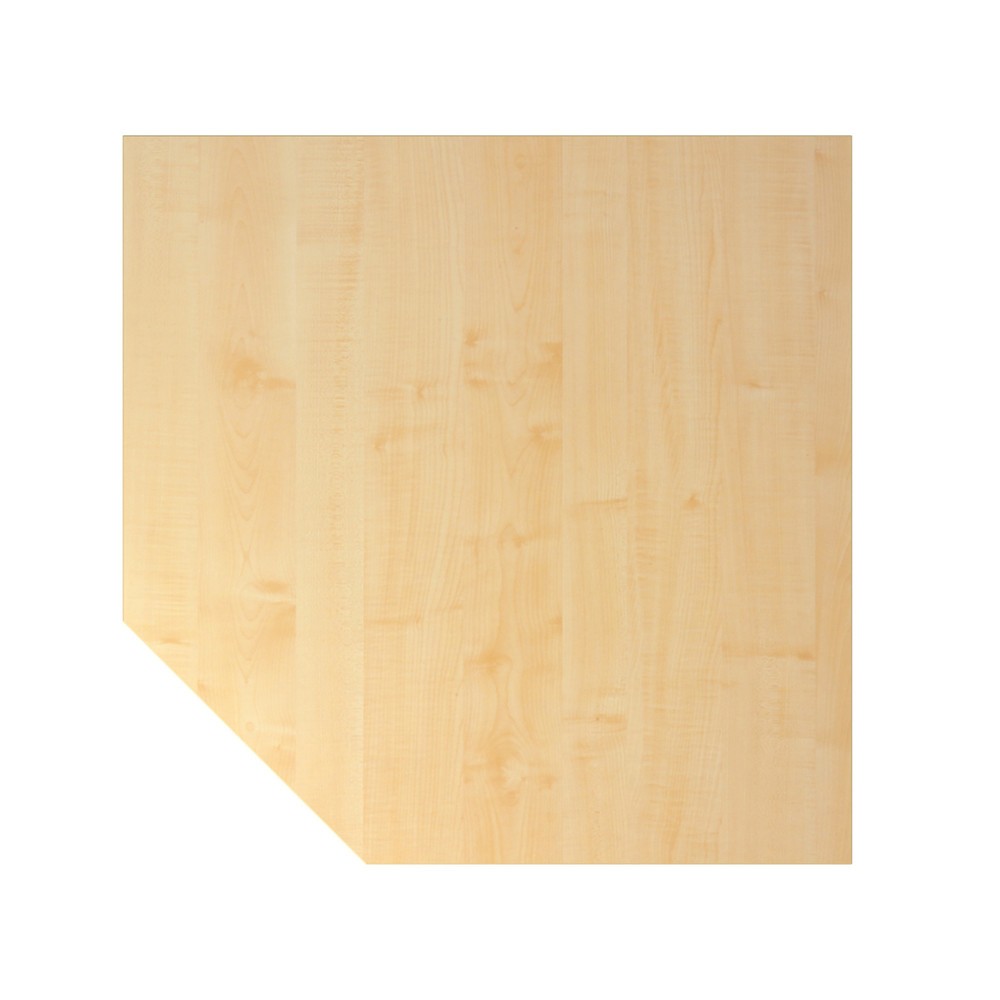 Hammerbacher Verkettungsplatte für Schreibtisch mit Memoryschalter, Trapezform, BxT 1.200 x 1.200 mm, weiss