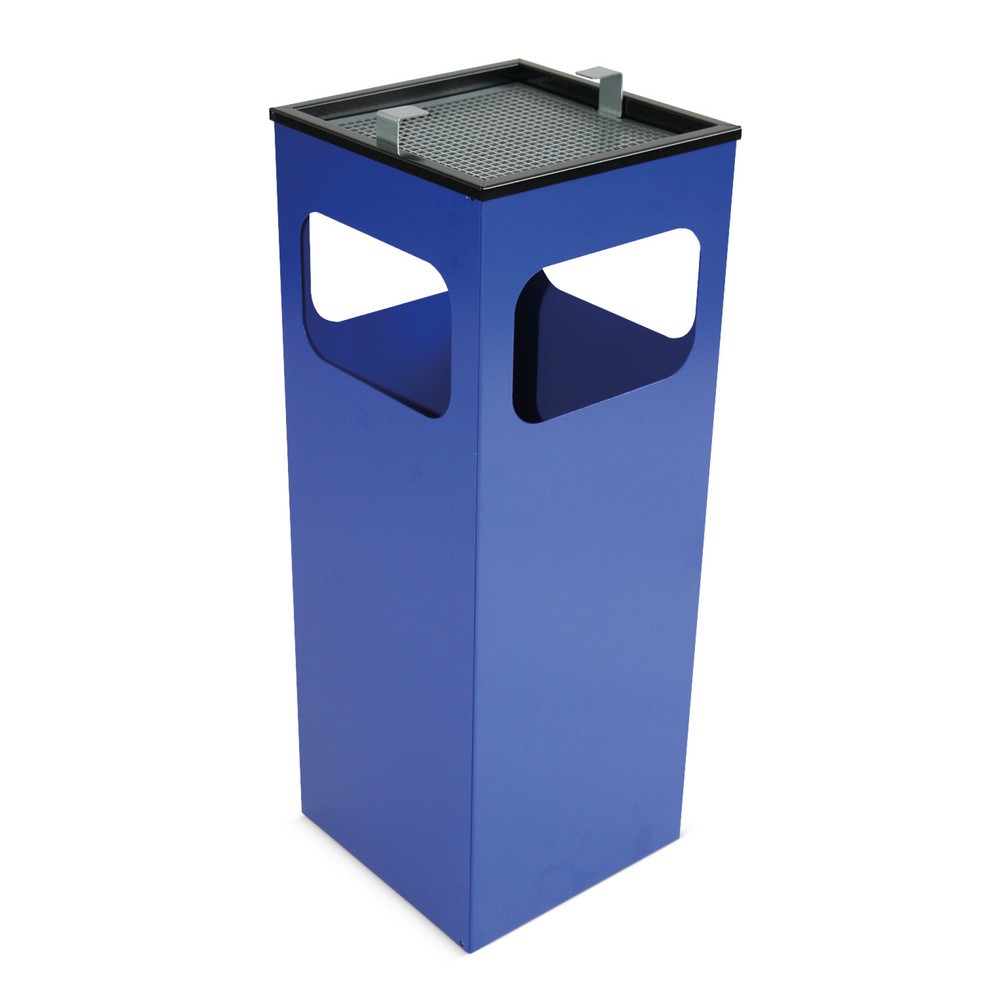  Poubelle-cendrier KUBA, 15 litres, bleu