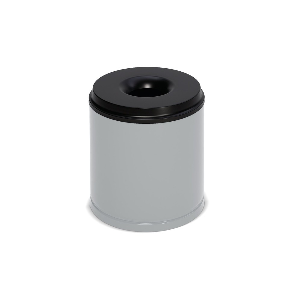 VAR® Sicherheits-Papierkorb, feuersicher, 15 Liter, lichtgrau