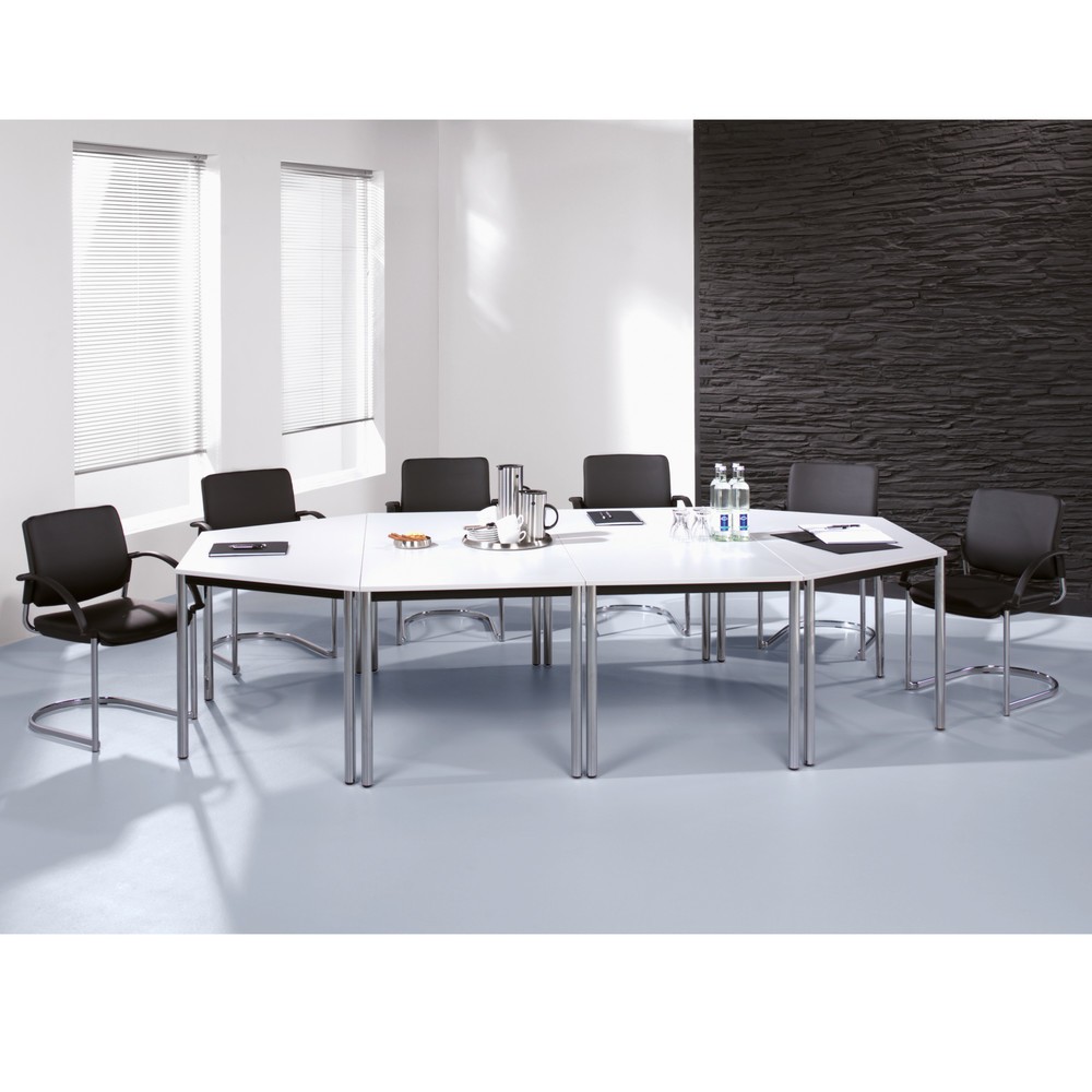Hammerbacher Konferenztisch Premium, Rundrohr, BxT 1.200 x 800 mm, Buche/schwarz