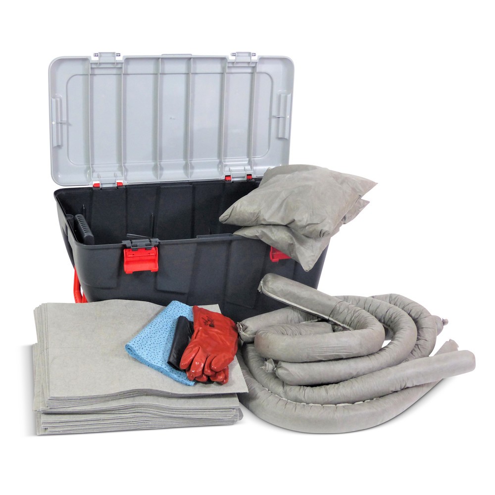 Notfall-Set für Öle, Aufnahmekapazität 75 Liter, Rollenkoffer