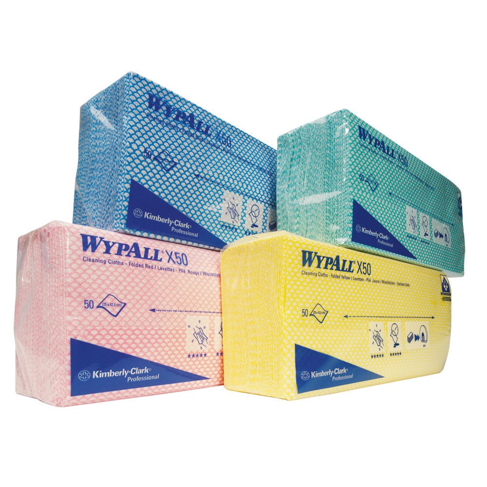 WypAll® Wischtücher X50, Interfold, HxB 41,8 x 22,1 cm, grün