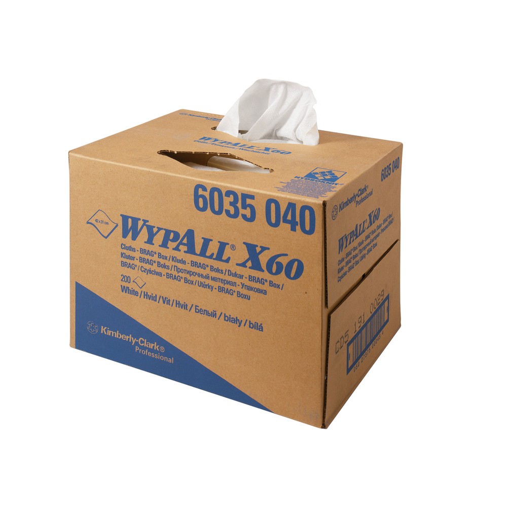 WypAll® Wischtücher X60, HxB 41,8 x 28,3 cm, BRAG-Box, hellblau