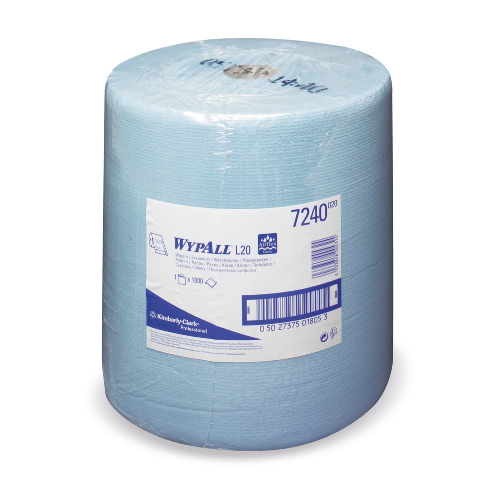 Wischtücher WYPALL L10 Extra+, HxB 385 x 235 mm, 1.000 Tücher, blau