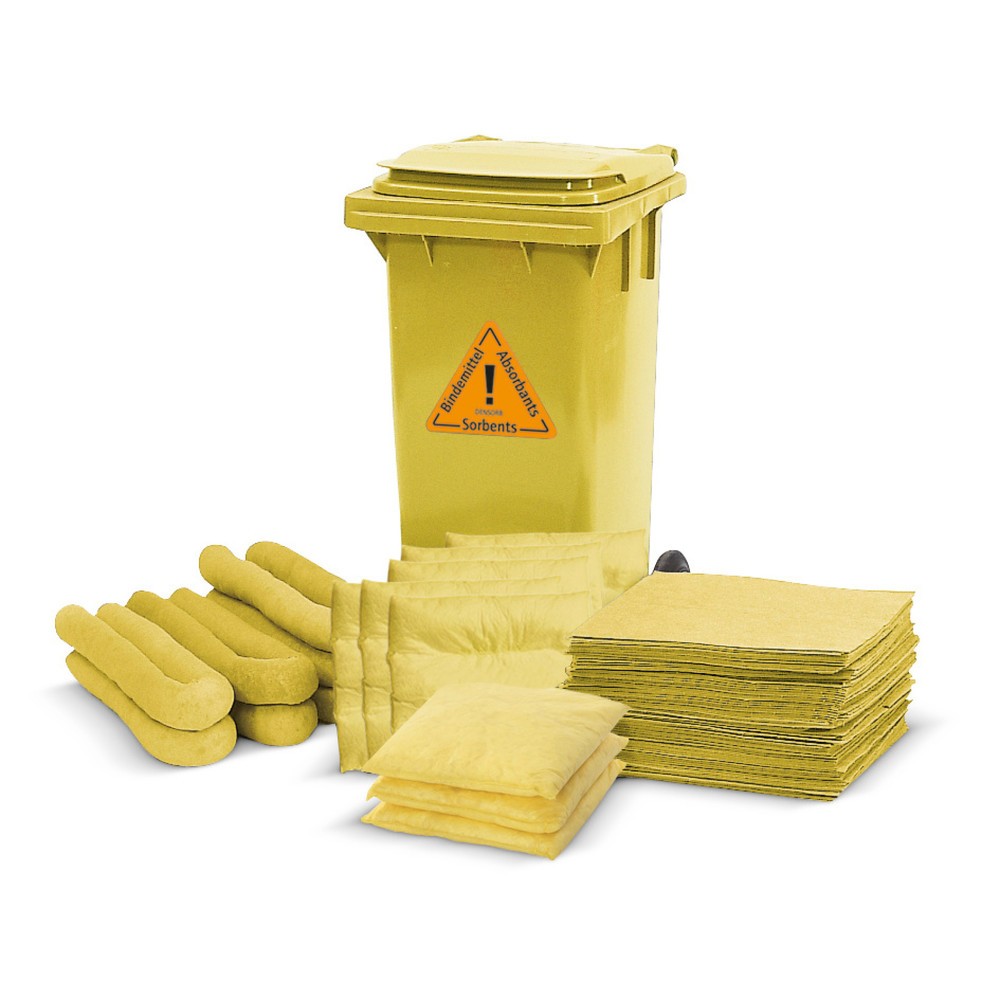 Notfall-Set in Rolltonne, Chemikalien, Aufnahmekapazität 237 l