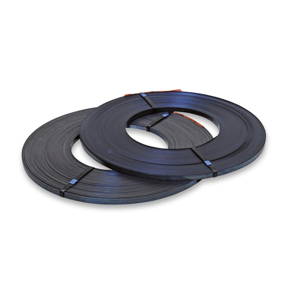 Stahlband, gewachst, einlagig,12,7 mm x 800 lfm., Kern-Ø 240 410 mm, Stärke 0,50 mm