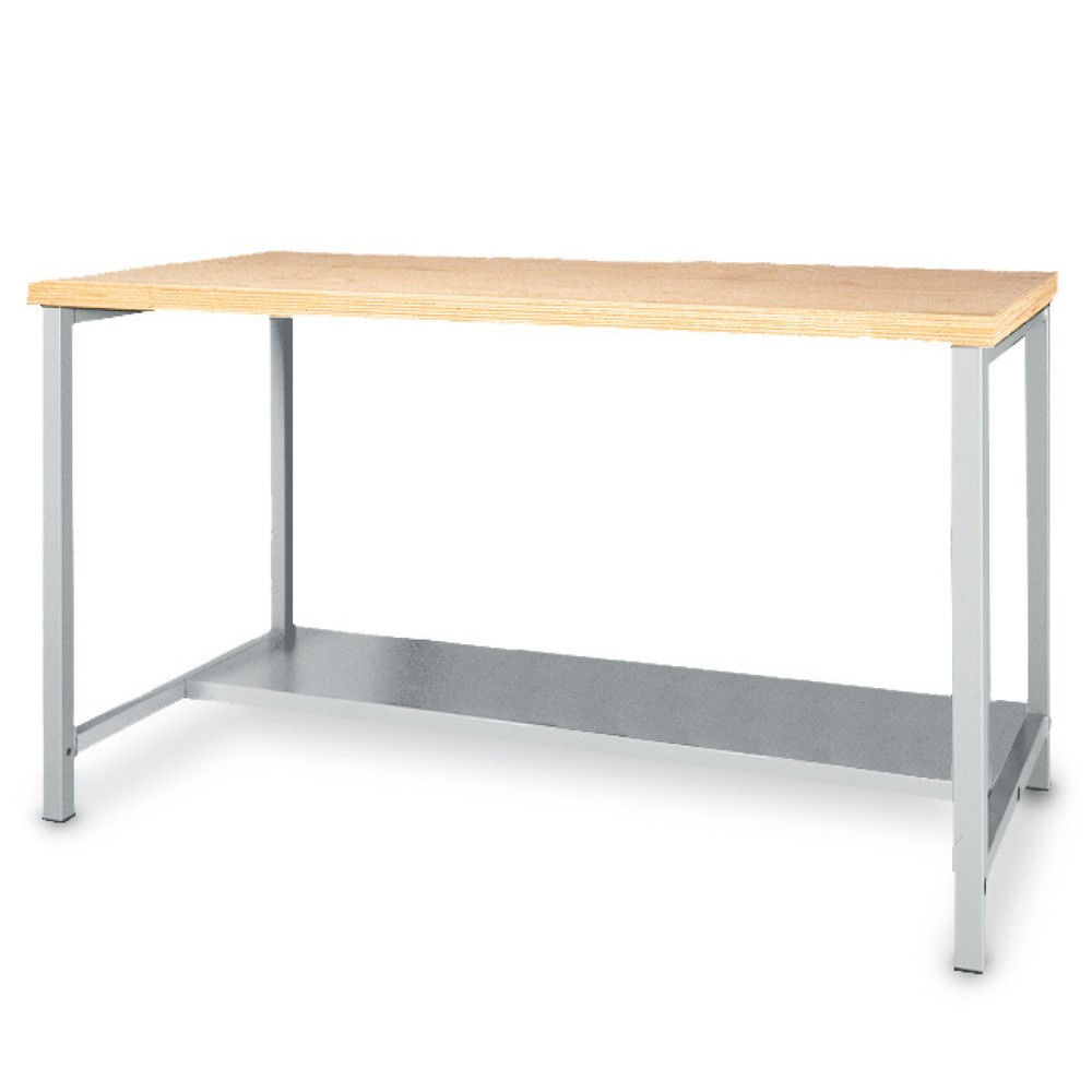 Bedrunka+Hirth Werkbanktisch mit Ablage, TK 200 kg, HxBxT 859 x 2.000 x 750 mm