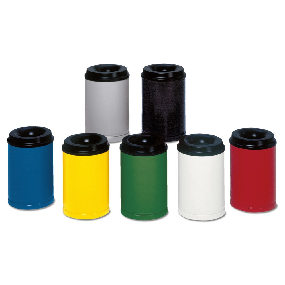 VAR® Sicherheits-Papierkorb, feuersicher, 15 Liter, silber