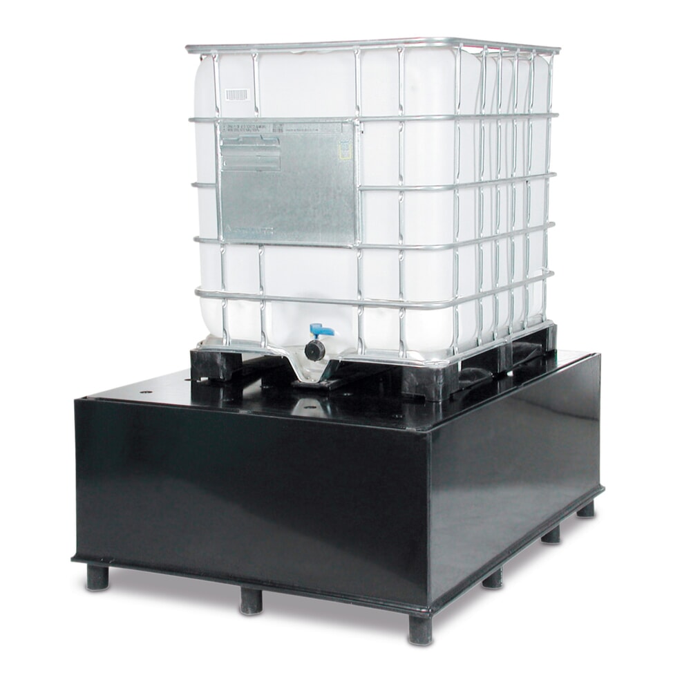 Weber Kunststofftechnik Auffangwanne aus PE, IBC-Station, inkl. Lochplatte, HxBxT 655 x 1.345 x 1.720 mm