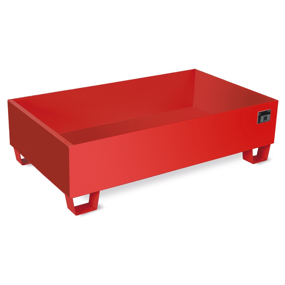Bauer® Auffangwanne aus Stahl Modul MAW, Stahlblech, HxBxT 365 x 735 x 1.290 mm, feuerrot
