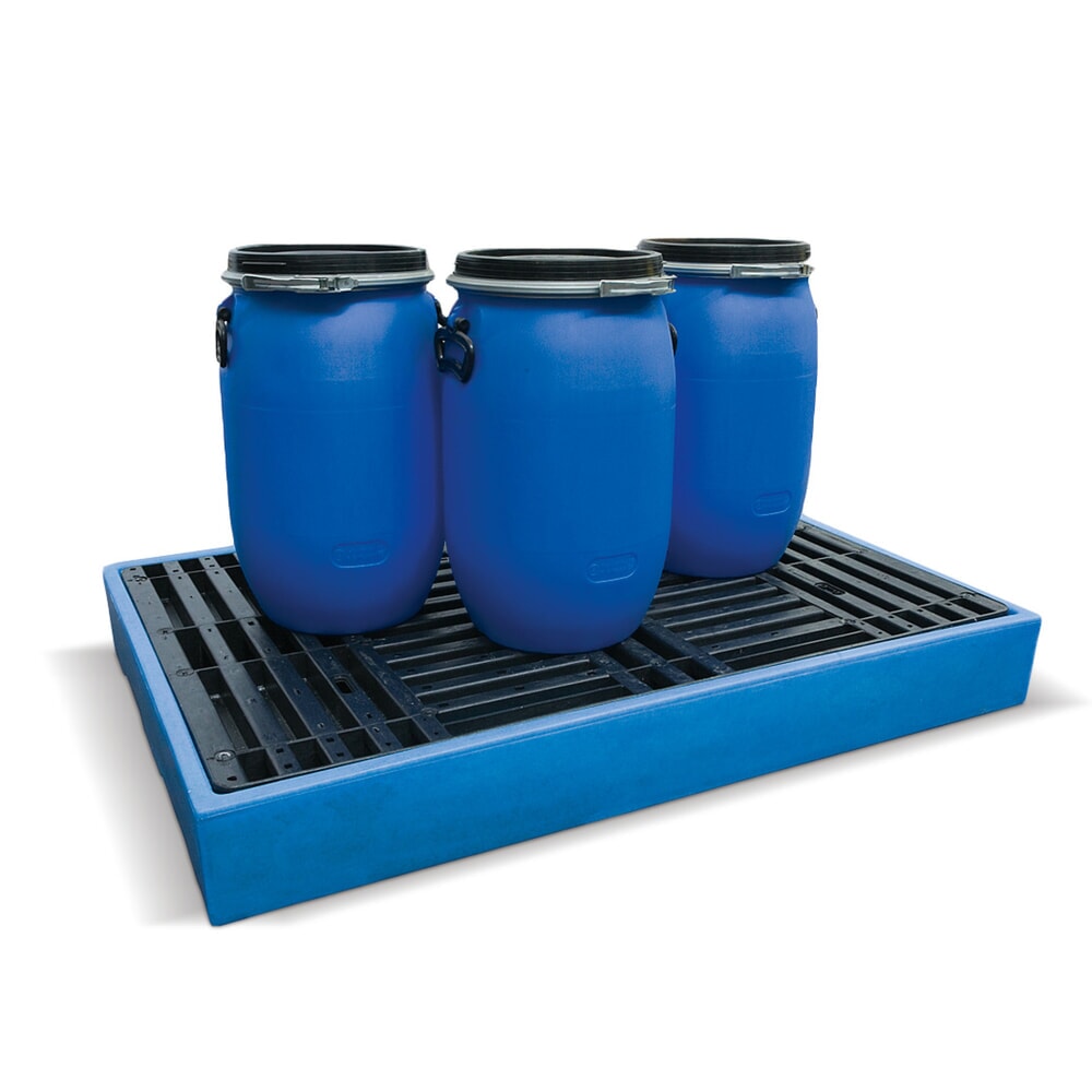 Steinbock® Flach-Auffangwanne aus PE, inkl. Lochplatte, HxBxT 150 x 1.660 x 1.260 mm