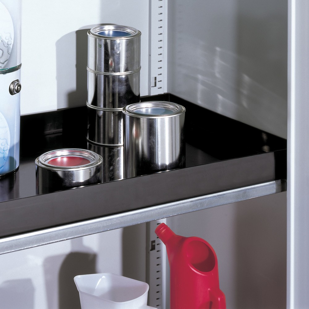Fachboden mit PE-Auffangwanne für C+P Umweltschrank, Breite 500 mm